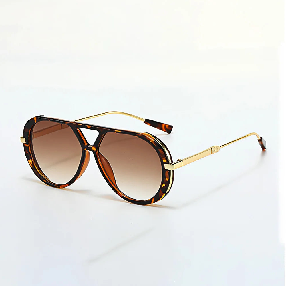 Women's Oversized Aviator Sunglasses – side view | Hensley London