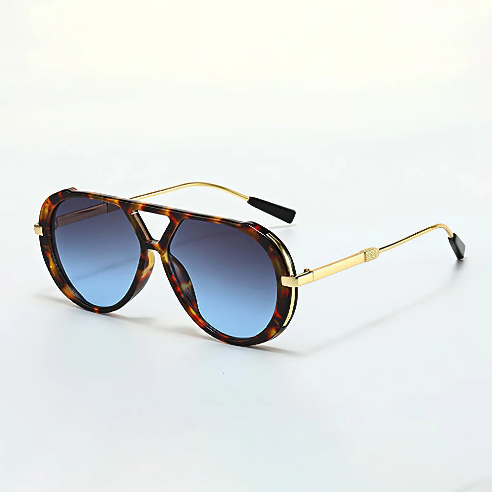 Women's Oversized Aviator Sunglasses – close-up detail | Hensley London