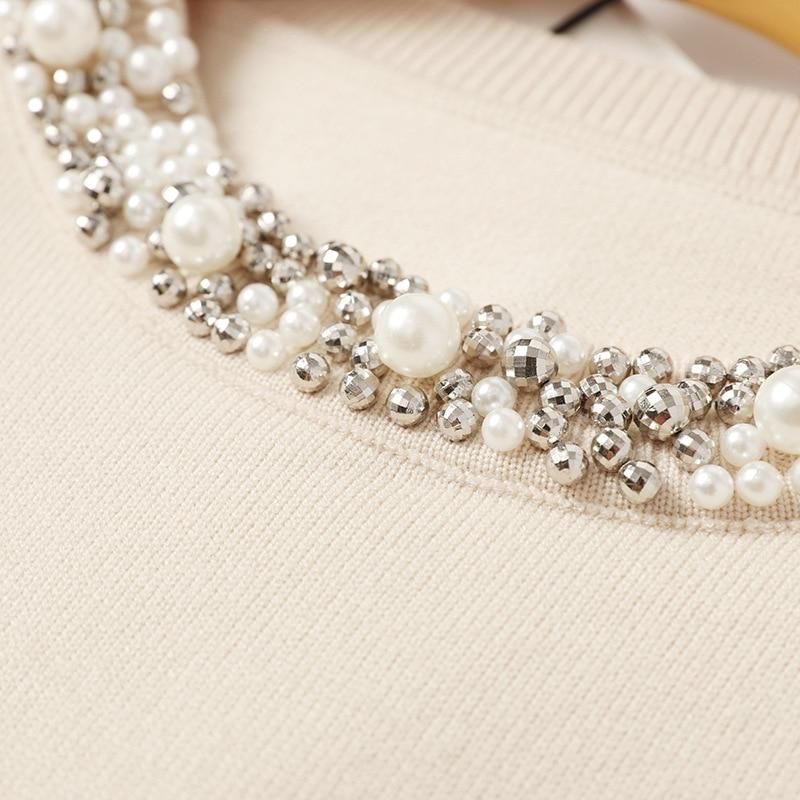 Patty - Elegant Pearl Beaded Loose Winter Sweater 7