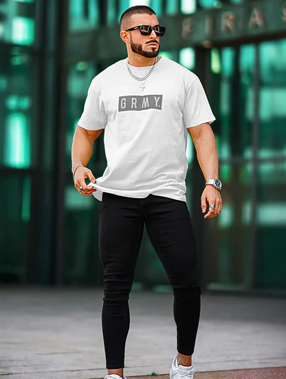 Men's Slim Fit Stretch Denim Jeans in Black – back view | Hensley London