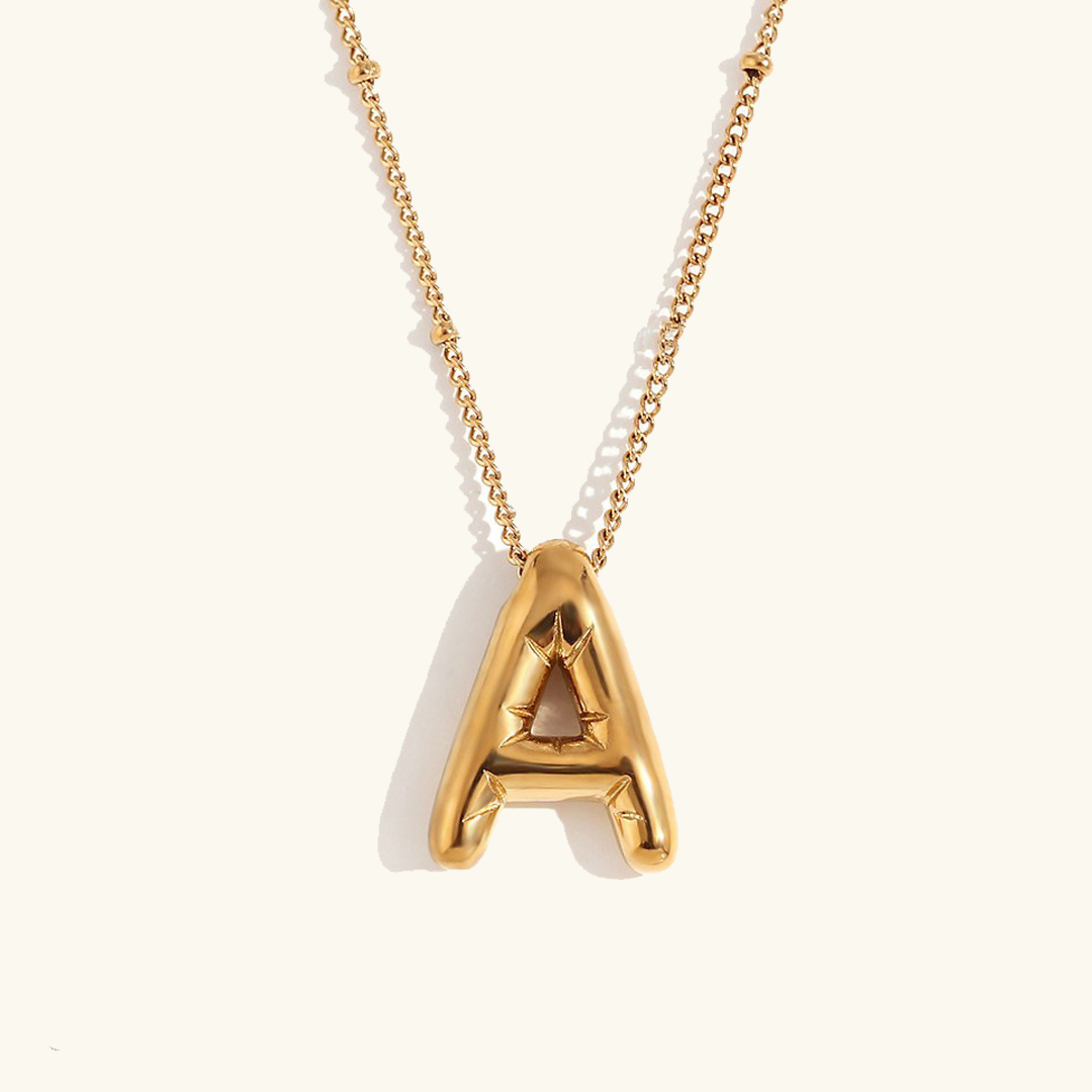 Personalized Gold Initial Necklace - 18k Gold-Plated Pendant, Hypoallergenic Design, 18-Inch Chain 0