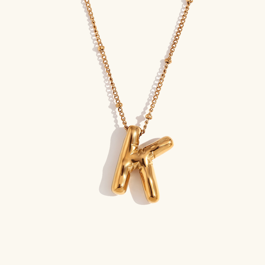 Personalized Gold Initial Necklace - 18k Gold-Plated Pendant, Hypoallergenic Design, 18-Inch Chain 17