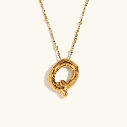Personalized Gold Initial Necklace - 18k Gold-Plated Pendant, Hypoallergenic Design, 18-Inch Chain 39