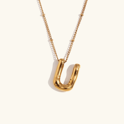 Personalized Gold Initial Necklace - 18k Gold-Plated Pendant, Hypoallergenic Design, 18-Inch Chain 40