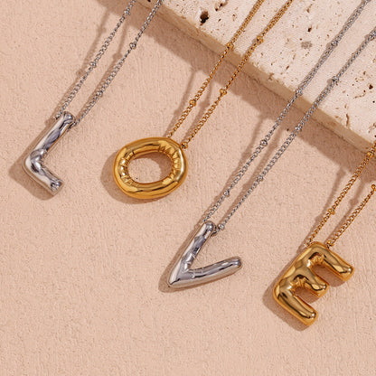 Personalized Gold Initial Necklace - 18k Gold-Plated Pendant, Hypoallergenic Design, 18-Inch Chain 6