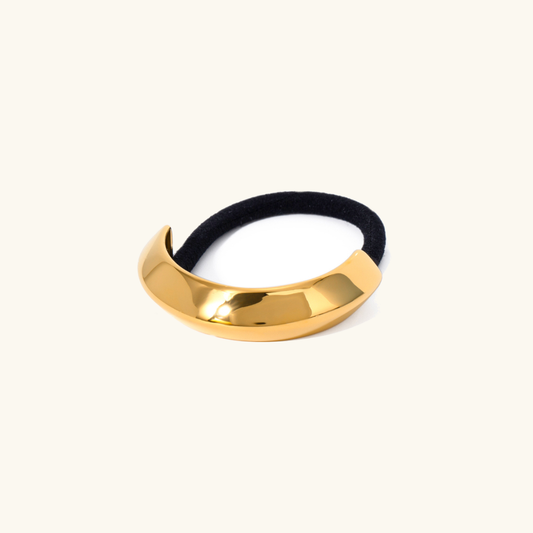 Petite Arch Pony Cuff – Waterproof and Hypoallergenic Hair Accessory in 18k Gold-Plated Stainless Steel 0