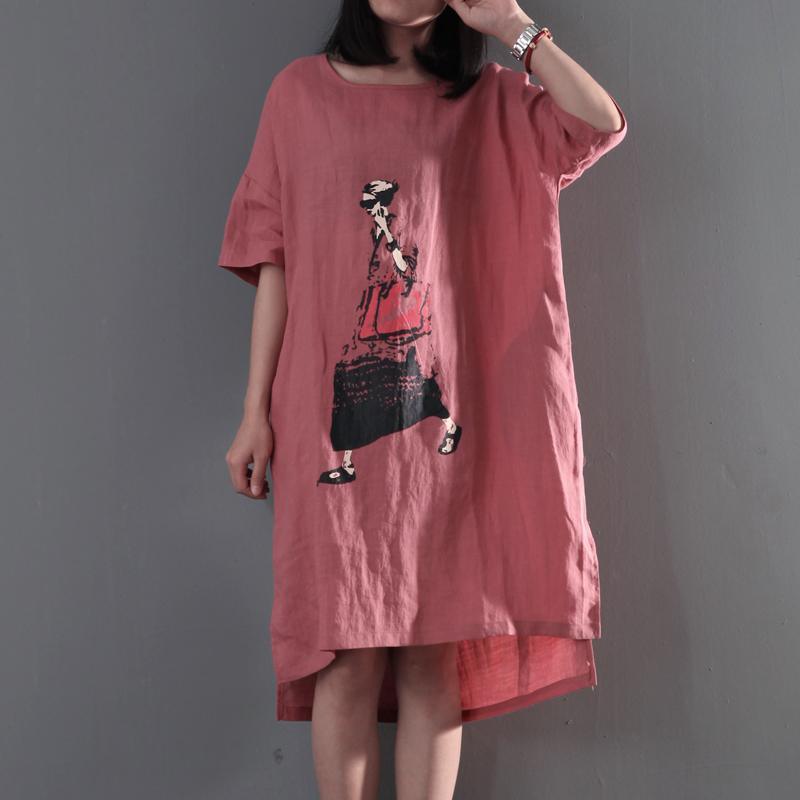Pinky Sundress | Plus Size Summer Maxi Dress, Soft Linen Fabric