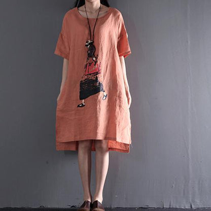 Pinky Sundress | Plus Size Summer Maxi Dress, Soft Linen Fabric - Image 2