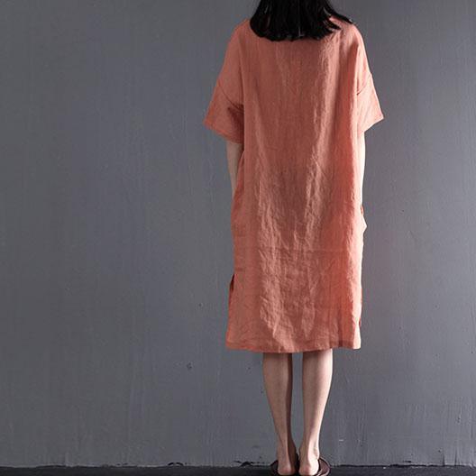 Pinky Sundress | Plus Size Summer Maxi Dress, Soft Linen Fabric - Image 4