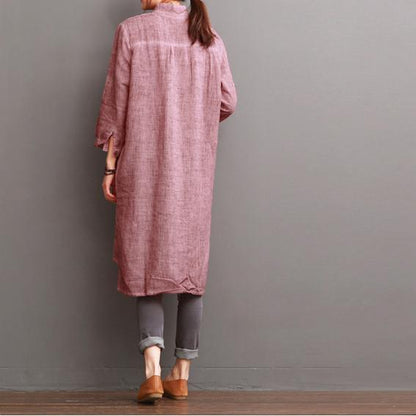 Pinky Summer Dress | Cotton Linen, Comfortable Fit - Image 4