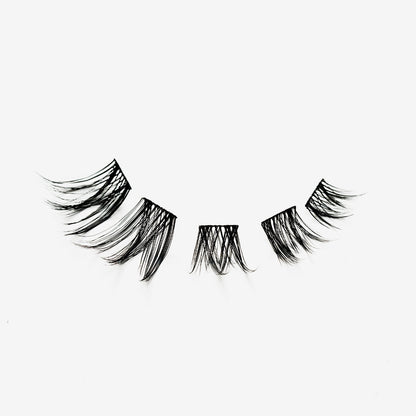 Women's 3D False Eyelashes Kit Black PBT Material Lightweight - 1