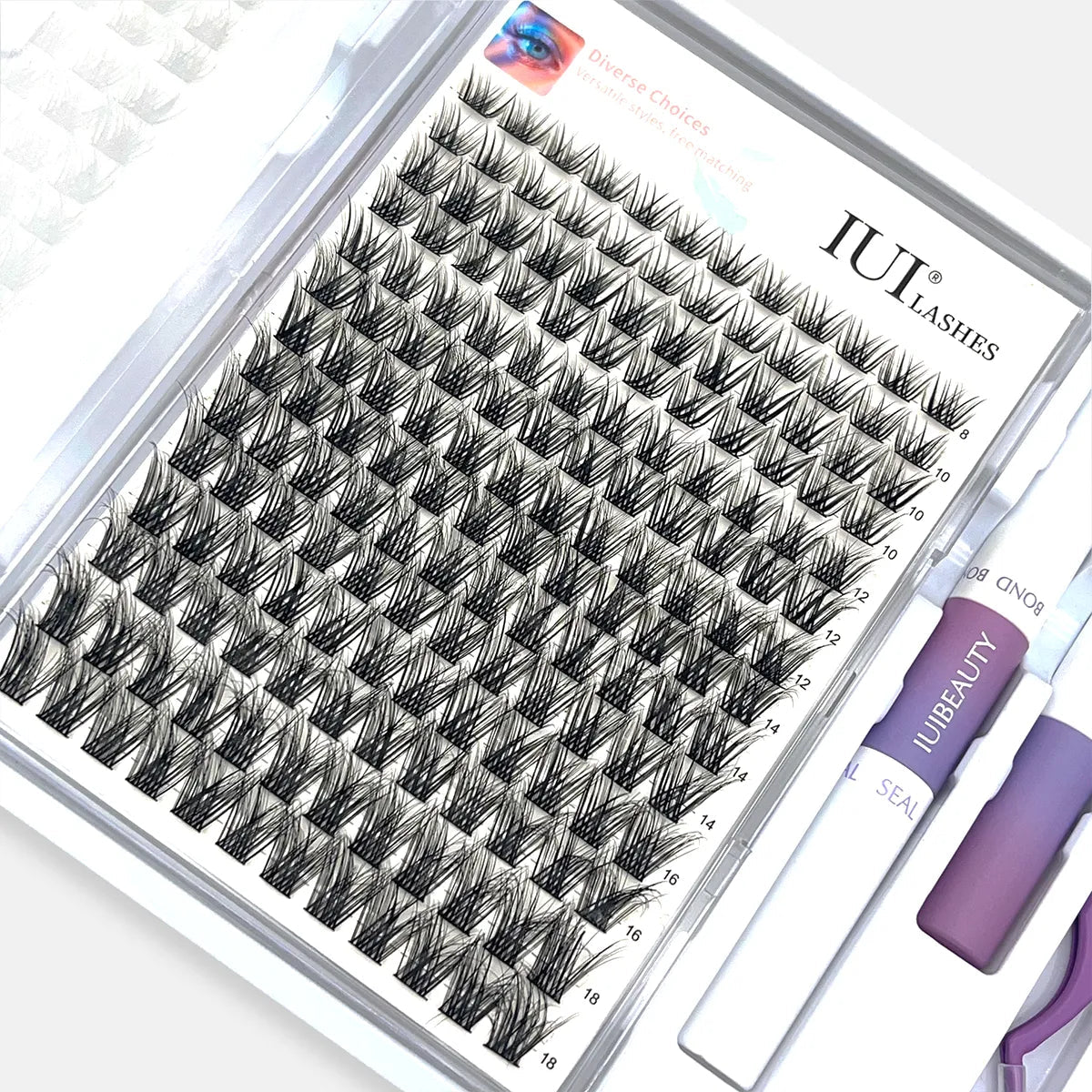 Women's 3D False Eyelashes Kit Black PBT Material Lightweight - 4