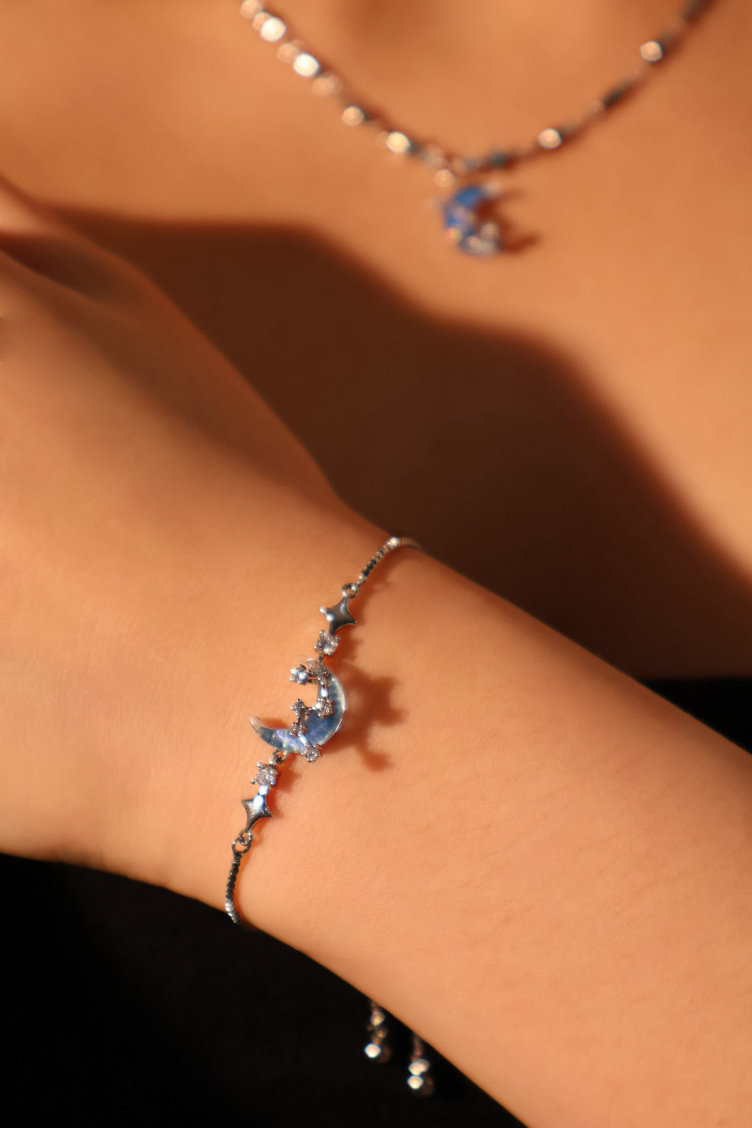 Unisex Bracelet Silver Moonstone Zirconia - 8