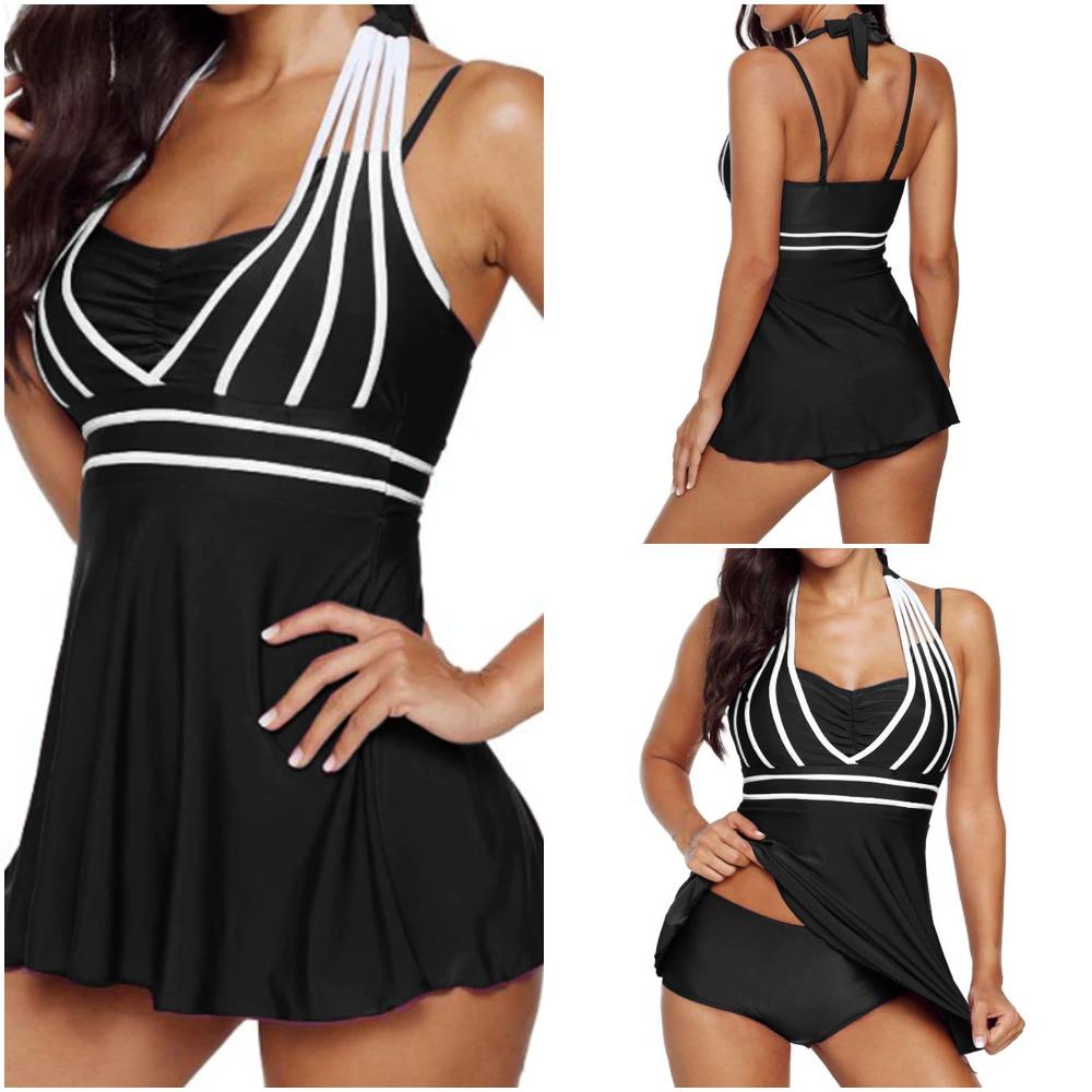 Penny Plus Size Retro Two Piece Swimsuit | Flowy Top, Comfortable Fit for Curvy Women - Image 2