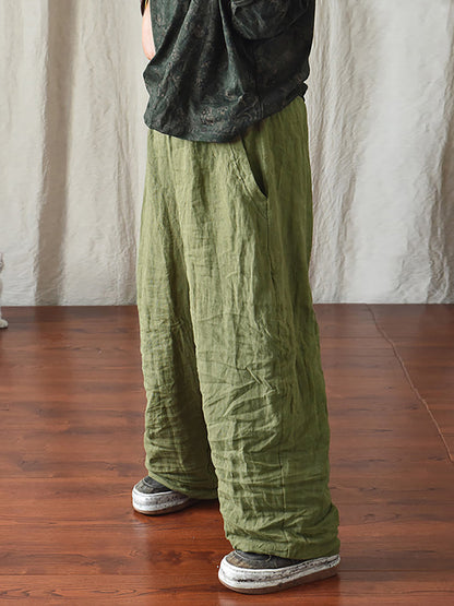 Women's Linen Pants - Plus Size, Elastic Waist, Pockets - Comfortable & Stylish - Brand Name - 7