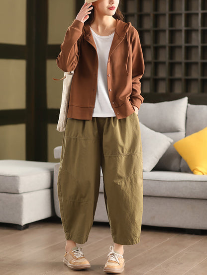 Harem Pants Women - Plus Size, 100% Cotton, Elastic Waist - Casual Spring Style by [Brand Name] - 7