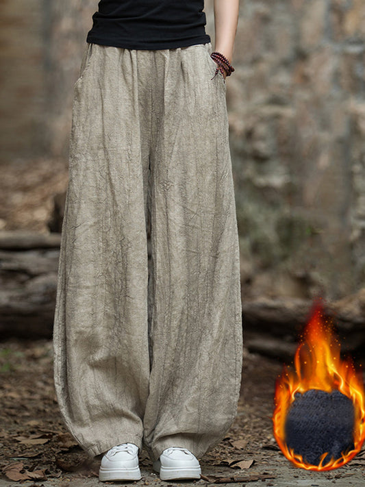 Harem Pants Women - Plus Size, Vintage Tie-Dye, Fleece-Lined, Elastic Waist - Brand Name - 2