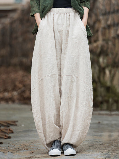 Harem Pants for Women - Plus Size, Fleece-Lined, Elastic Waist - Retro Style by [Brand Name] - 6