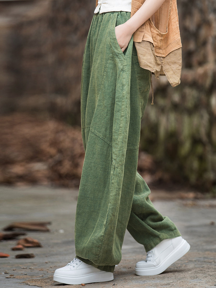 Harem Pants for Women - Plus Size, Fleece-Lined, Elastic Waist - Retro Style by [Brand Name] - 7