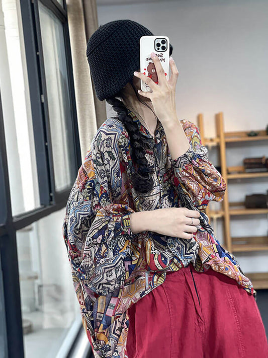 Womens Shirt - Floral Plus Size Top, Lightweight Fabric, Irregular Hem - Brand Name - 2