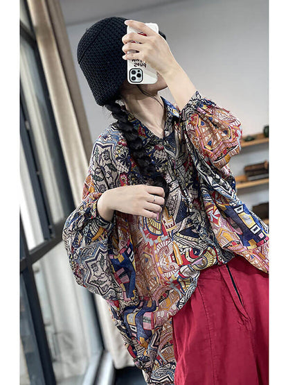 Womens Shirt - Floral Plus Size Top, Lightweight Fabric, Irregular Hem - Brand Name - 3