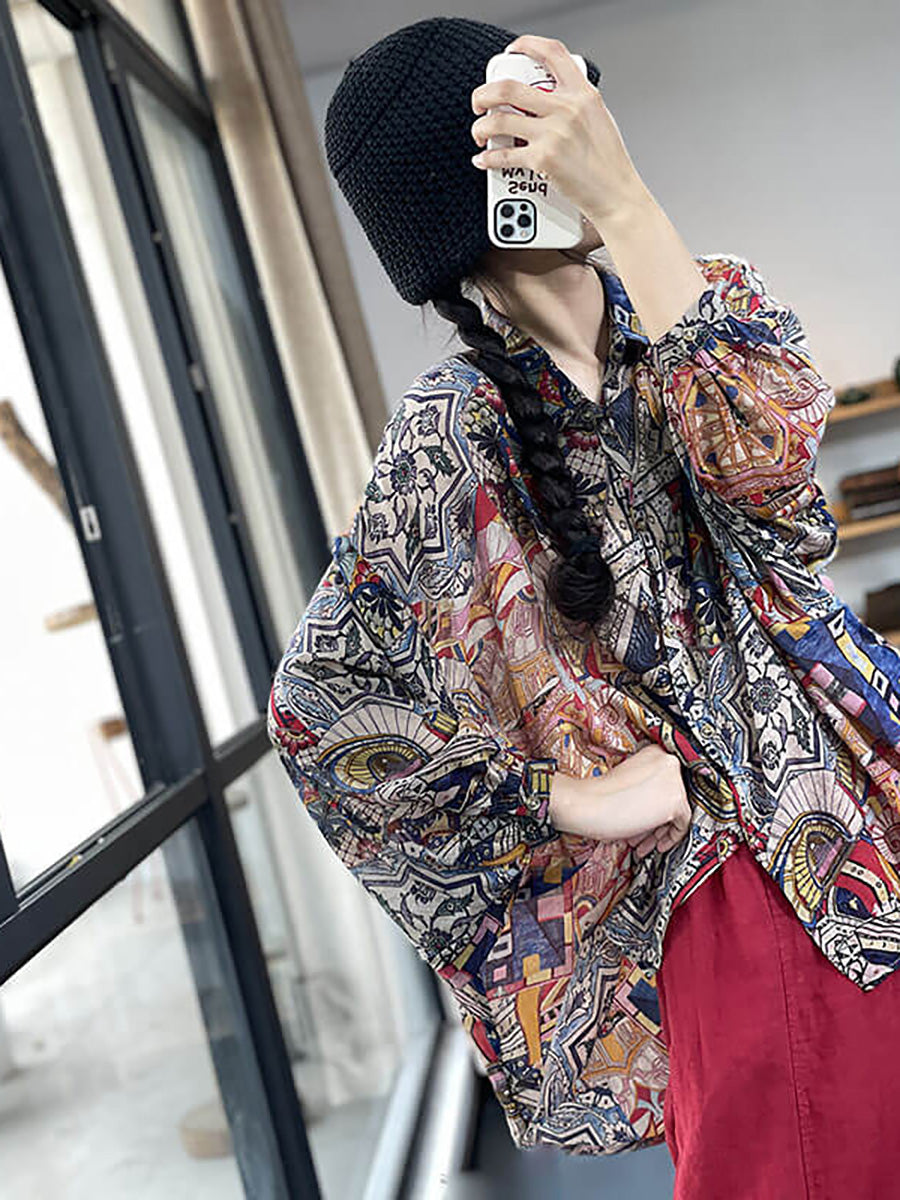 Womens Shirt - Floral Plus Size Top, Lightweight Fabric, Irregular Hem - Brand Name - 5