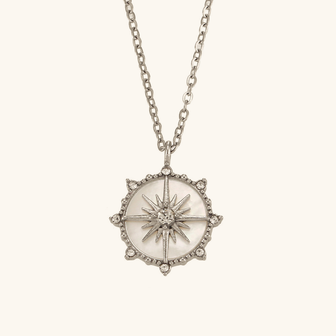 Polaris Gold Necklace with Diamond Simulants – Waterproof 18K Gold Pendant 2