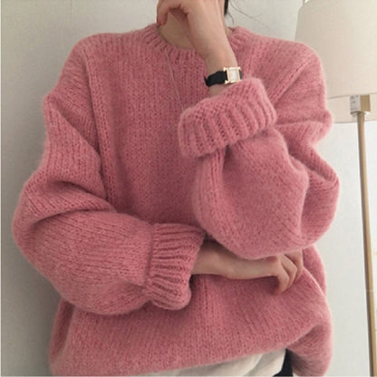 Posh Knitted Pullover Long Sleeve Winter Loose Sweaters 0