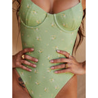 Poppy Women's One Piece Swimsuit | Floral Print, High-Cut Design