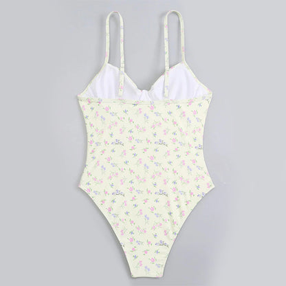 Poppy Women's One Piece Swimsuit | Floral Print, High-Cut Design - Image 8
