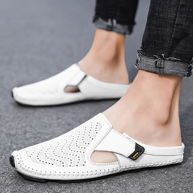 Men's Genuine Leather Sandals – sole view | Hensley London