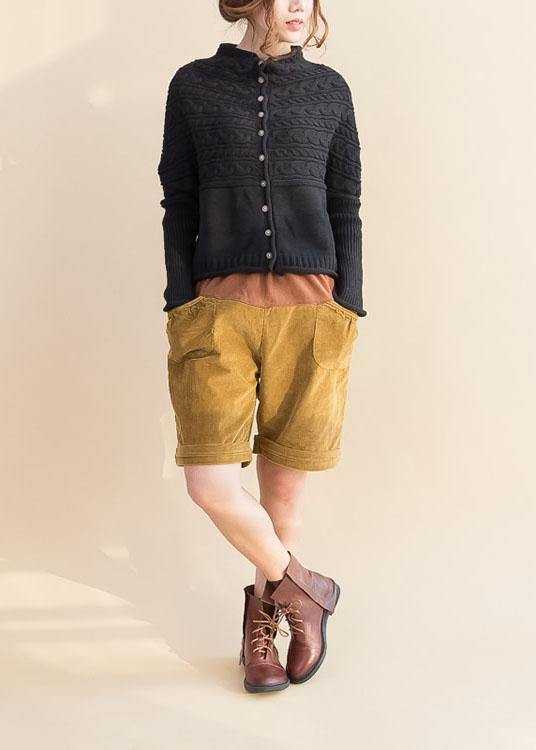 Women's Oversized Cardigan Black Knit - 3