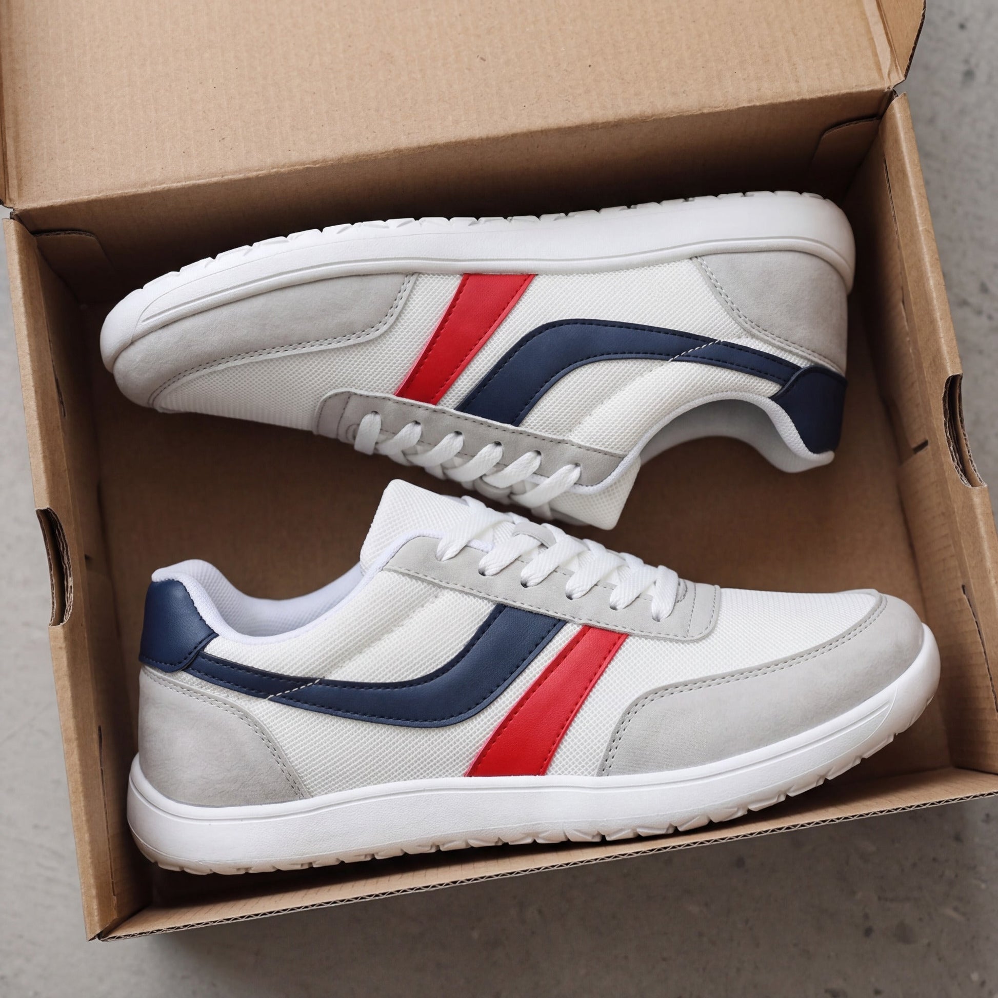 Men's Mesh Color-Block Running Sneakers – product view | Hensley London