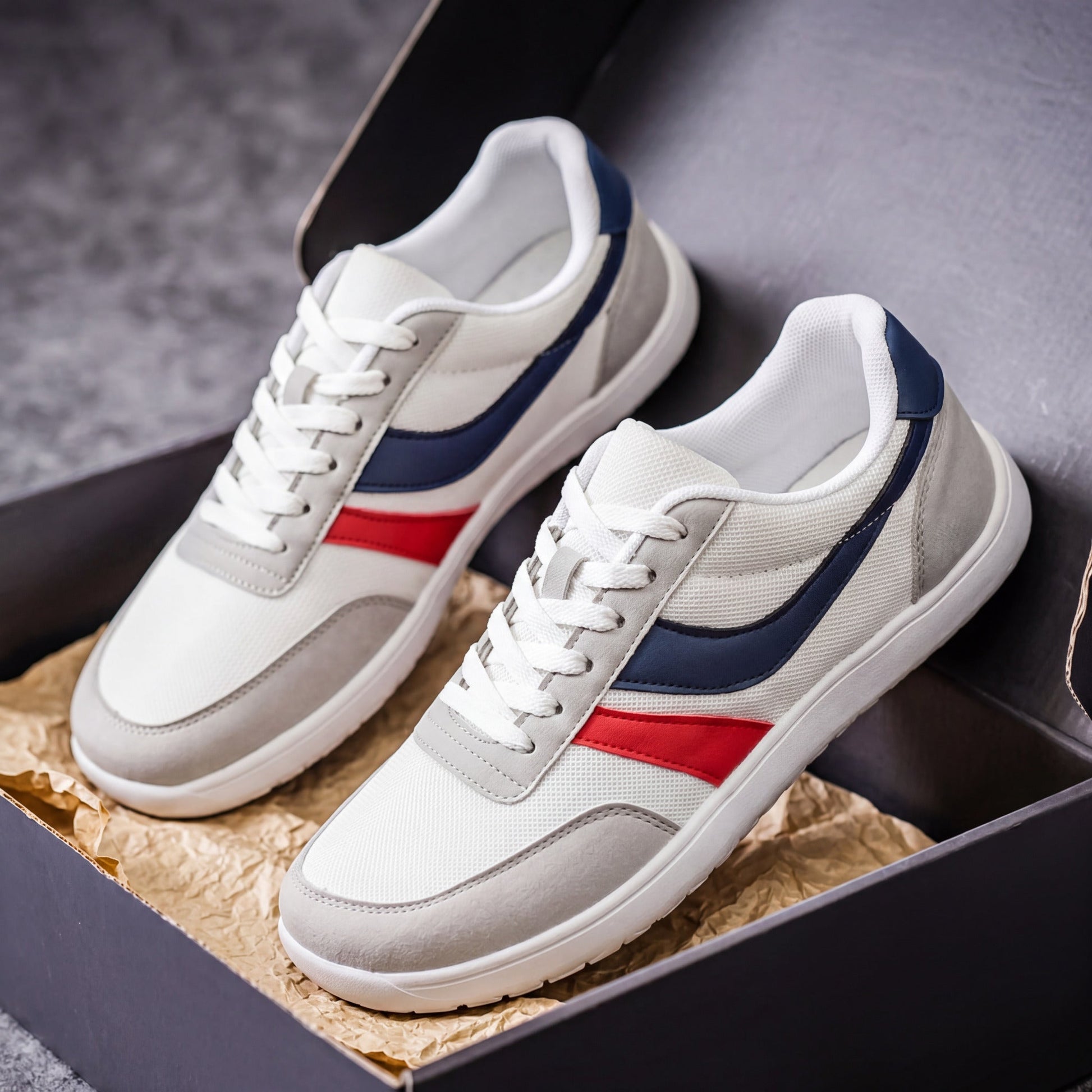 Men's Mesh Color-Block Running Sneakers – product view | Hensley London