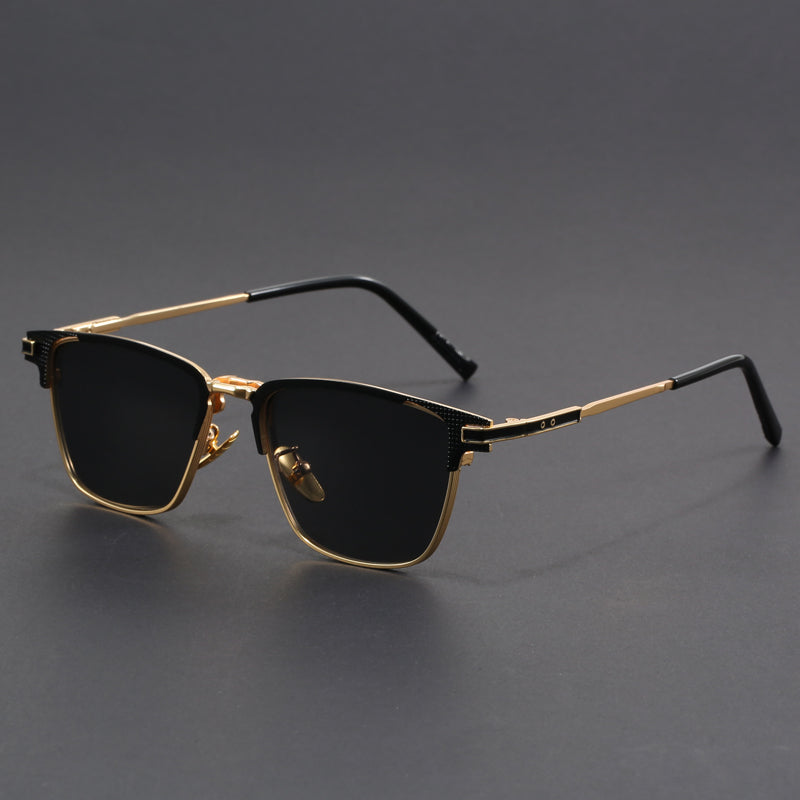 Men's Titanium Polarized Browline Sunglasses – UV400