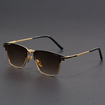 Men's Titanium Polarized Browline Sunglasses – UV400