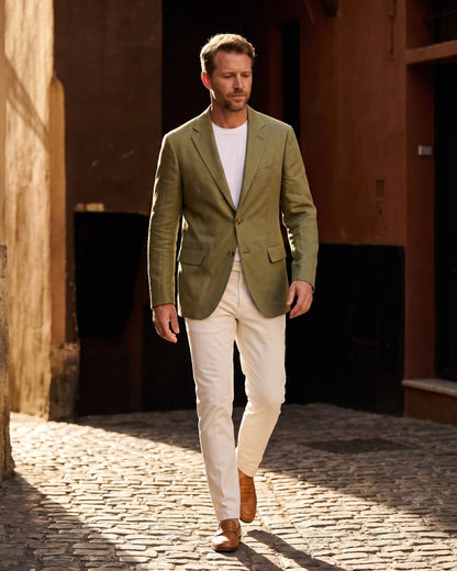 Men's Relaxed Single-Button Blazer – product view | Hensley London