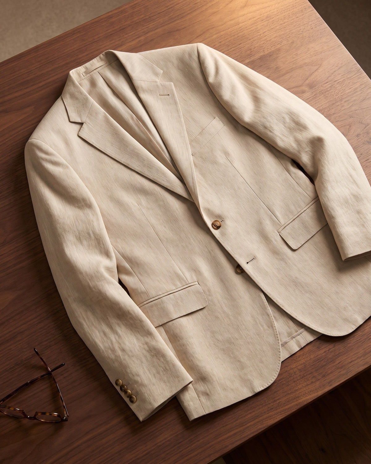 Men's Relaxed Single-Button Blazer – product view | Hensley London