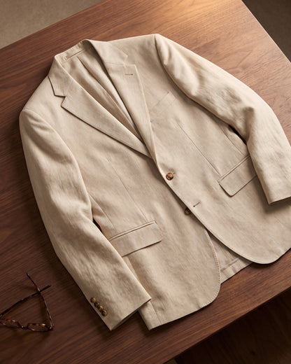 Men's Relaxed Single-Button Blazer – product view | Hensley London