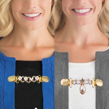 Retro Flower Pattern Cardigan Clip 7