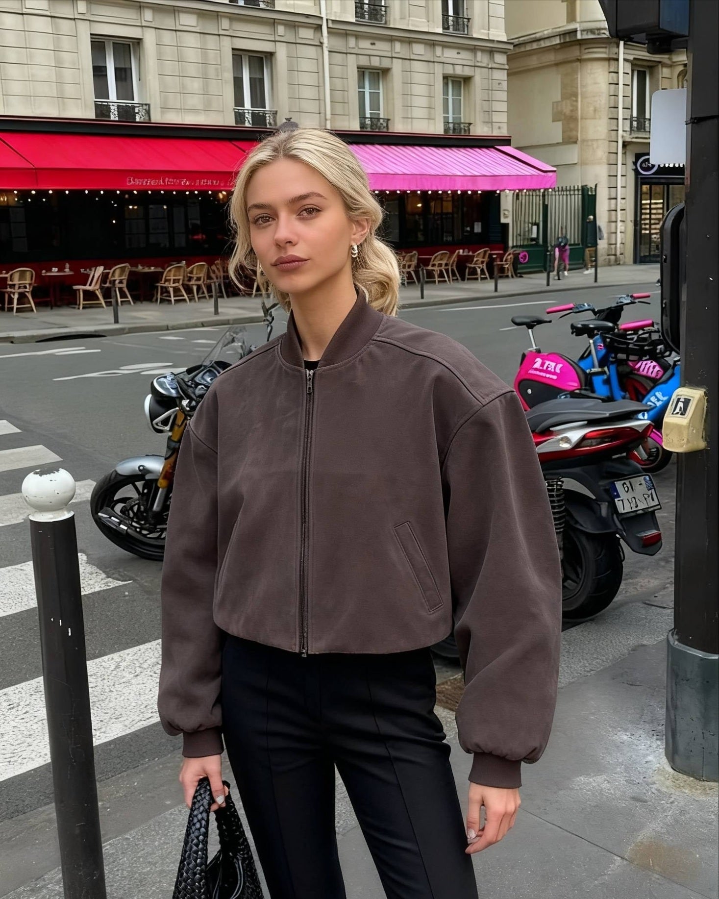 Rex Men's Jacket | Suede Blend, Stand Collar, Loose Fit 1