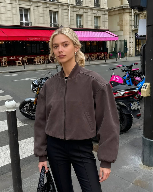 Rex Men's Jacket | Suede Blend, Stand Collar, Loose Fit 1