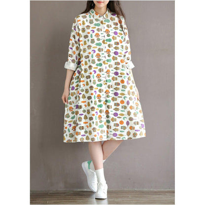 Rela Linen Dress | Floral Print, Comfortable Loose Fit, Large Pockets - Image 2