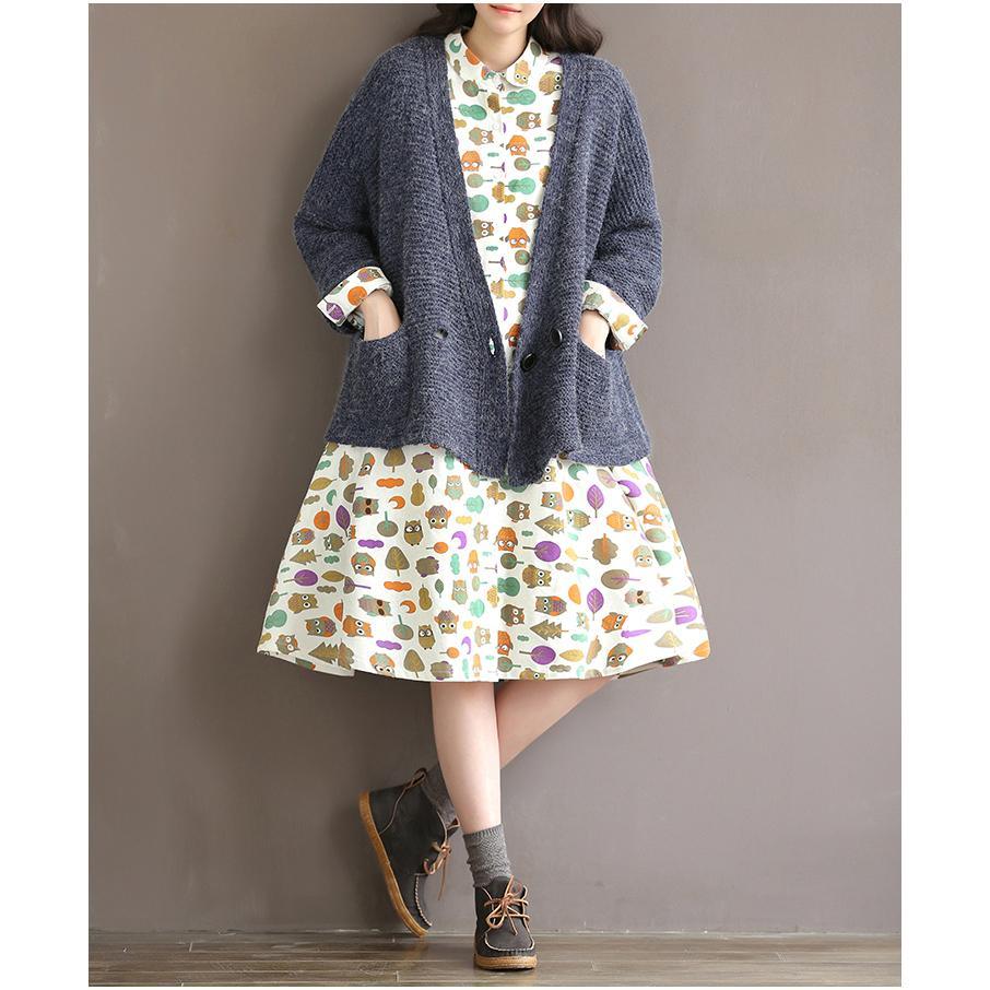 Rela Linen Dress | Floral Print, Comfortable Loose Fit, Large Pockets - Image 3