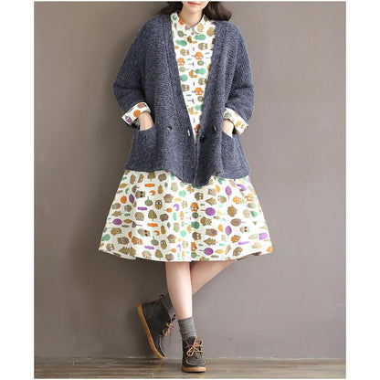 Rela Linen Dress | Floral Print, Comfortable Loose Fit, Large Pockets - Image 3