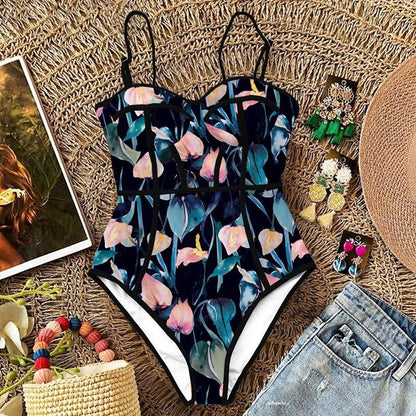 Rita Women's One Piece Swimsuit | Tropical Floral Design, Lightweight Swimwear - Image 11