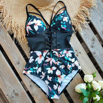 Rita Women's One Piece Swimsuit | Tropical Floral Design, Lightweight Swimwear - Image 10