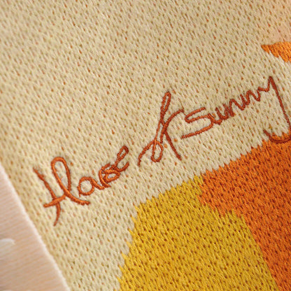 Retro Sunset Pattern Cropped Collared Long Sleeve Winter Cardigan Sweaters 5