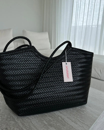 Women's Woven Structured Handbag – product view 3