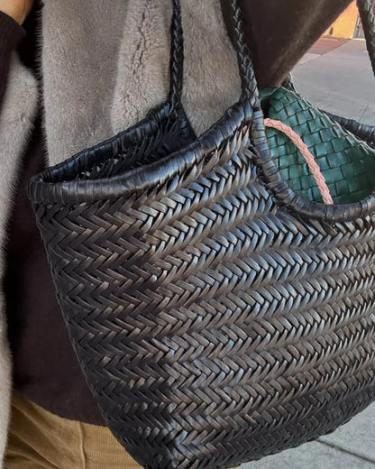 Women's Woven Structured Handbag – product view 9